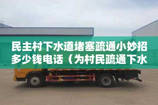 民主村下水道堵塞疏通小妙招多少钱电话（为村民疏通下水道）