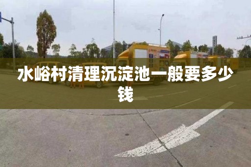 水峪村清理沉淀池一般要多少钱
