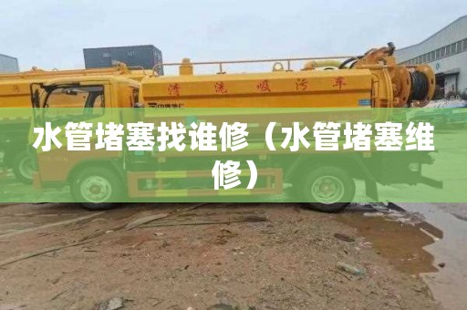 水管堵塞找谁修（水管堵塞维修）