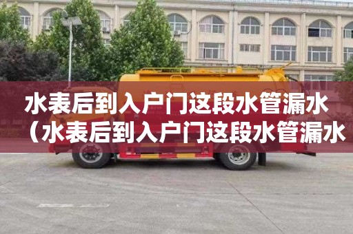 水表后到入户门这段水管漏水（水表后到入户门这段水管漏水谁负责）