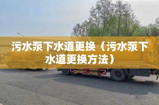 污水泵下水道更换（污水泵下水道更换方法）