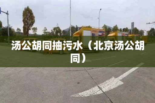 汤公胡同抽污水（北京汤公胡同）