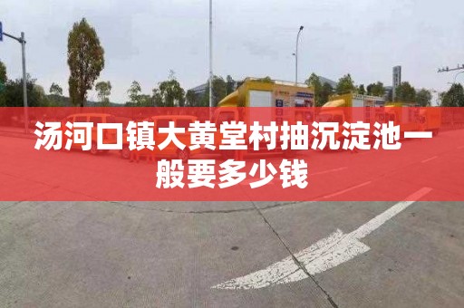 汤河口镇大黄堂村抽沉淀池一般要多少钱