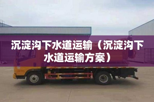 沉淀沟下水道运输（沉淀沟下水道运输方案）