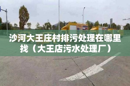 沙河大王庄村排污处理在哪里找（大王店污水处理厂）