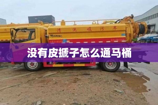 没有皮搋子怎么通马桶
