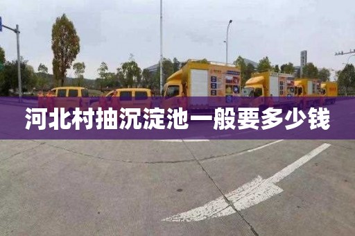 河北村抽沉淀池一般要多少钱