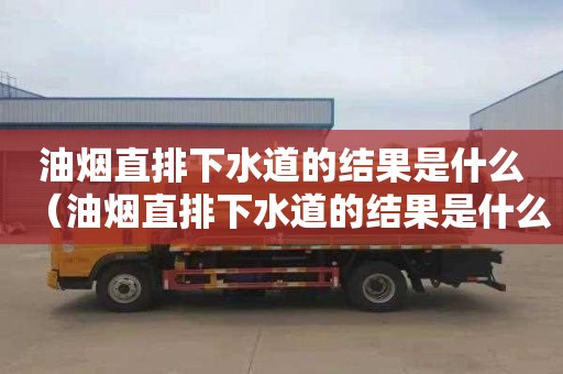 油烟直排下水道的结果是什么（油烟直排下水道的结果是什么意思）