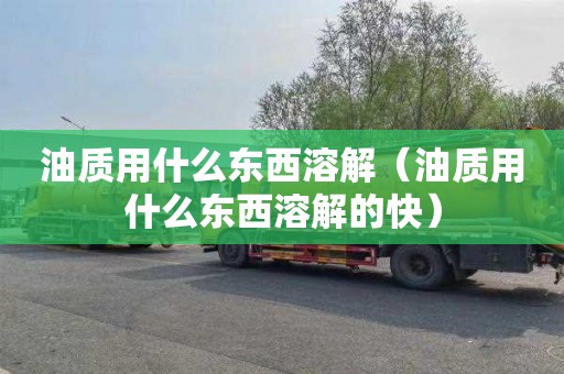 油质用什么东西溶解（油质用什么东西溶解的快）