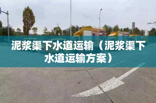 泥浆渠下水道运输（泥浆渠下水道运输方案）