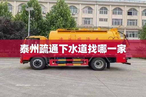 泰州疏通下水道找哪一家