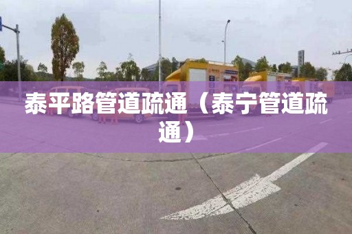 泰平路管道疏通（泰宁管道疏通）