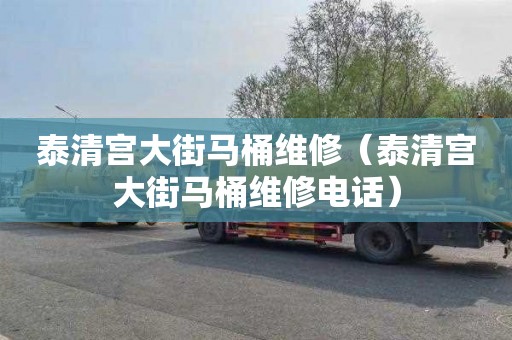 泰清宫大街马桶维修（泰清宫大街马桶维修电话）