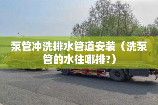 泵管冲洗排水管道安装（洗泵管的水往哪排?）