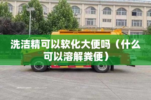洗洁精可以软化大便吗（什么可以溶解粪便）