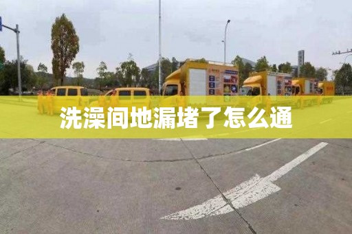 洗澡间地漏堵了怎么通