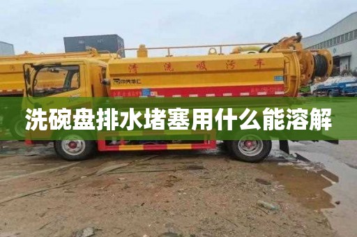 洗碗盘排水堵塞用什么能溶解