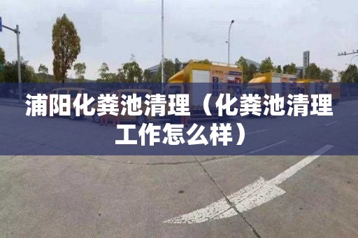 浦阳化粪池清理（化粪池清理工作怎么样）