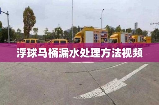 浮球马桶漏水处理方法视频