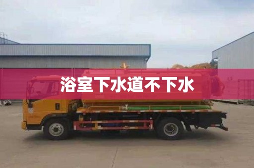 浴室下水道不下水