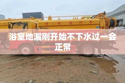 浴室地漏刚开始不下水过一会正常