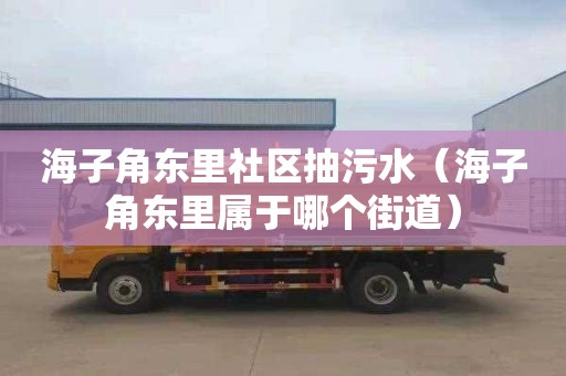 海子角东里社区抽污水（海子角东里属于哪个街道）