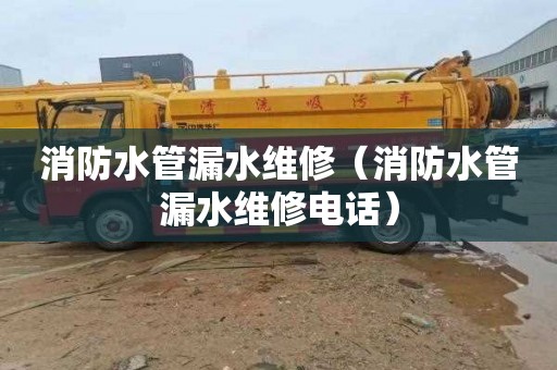 消防水管漏水维修（消防水管漏水维修电话）