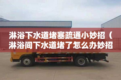 淋浴下水道堵塞疏通小妙招（淋浴间下水道堵了怎么办妙招）