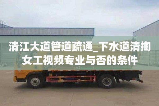 清江大道管道疏通_下水道清掏女工视频专业与否的条件