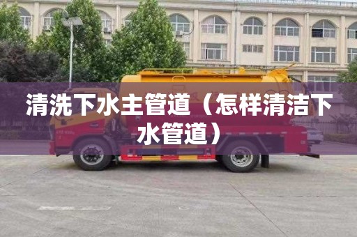 清洗下水主管道（怎样清洁下水管道）