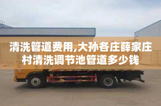 清洗管道费用,大孙各庄薛家庄村清洗调节池管道多少钱