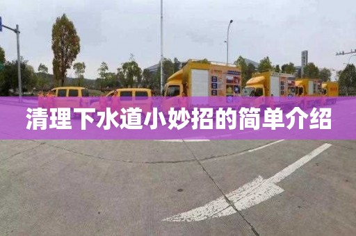 清理下水道小妙招的简单介绍