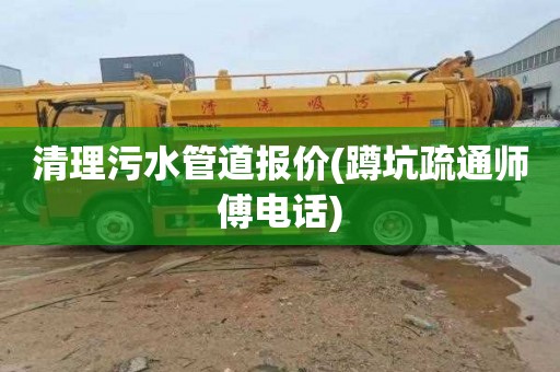 清理污水管道报价(蹲坑疏通师傅电话)