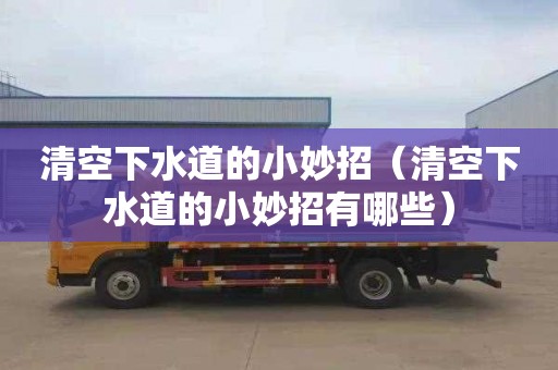 清空下水道的小妙招（清空下水道的小妙招有哪些）