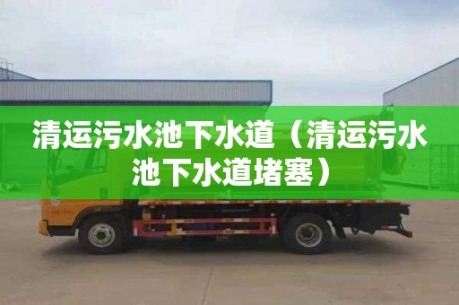 清运污水池下水道（清运污水池下水道堵塞）