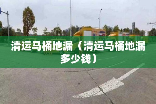 清运马桶地漏（清运马桶地漏多少钱）