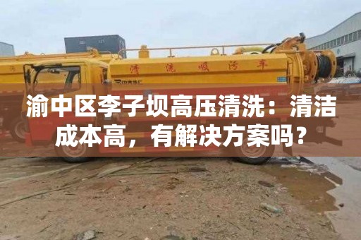渝中区李子坝高压清洗：清洁成本高，有解决方案吗？