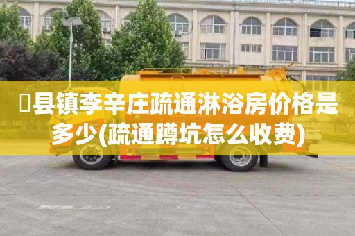 漈县镇李辛庄疏通淋浴房价格是多少(疏通蹲坑怎么收费)