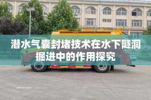 潜水气囊封堵技术在水下隧洞掘进中的作用探究