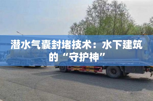潜水气囊封堵技术：水下建筑的“守护神”