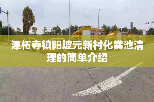 潭柘寺镇阳坡元新村化粪池清理的简单介绍
