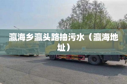 瀛海乡瀛头路抽污水（瀛海地址）