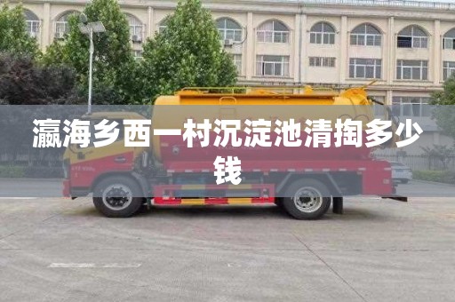 瀛海乡西一村沉淀池清掏多少钱