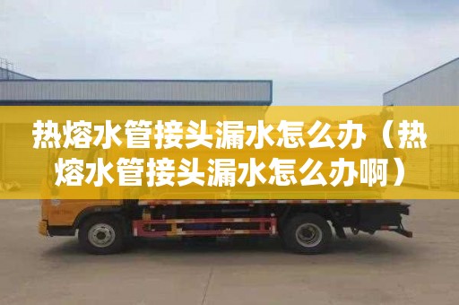 热熔水管接头漏水怎么办（热熔水管接头漏水怎么办啊）