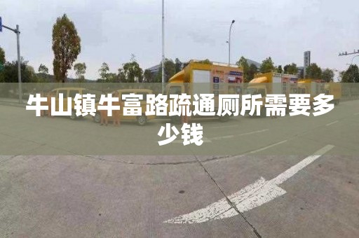 牛山镇牛富路疏通厕所需要多少钱