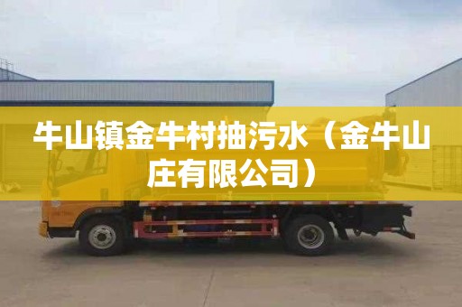 牛山镇金牛村抽污水（金牛山庄有限公司）