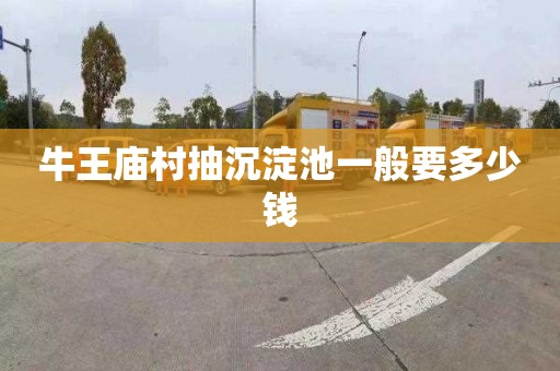 牛王庙村抽沉淀池一般要多少钱