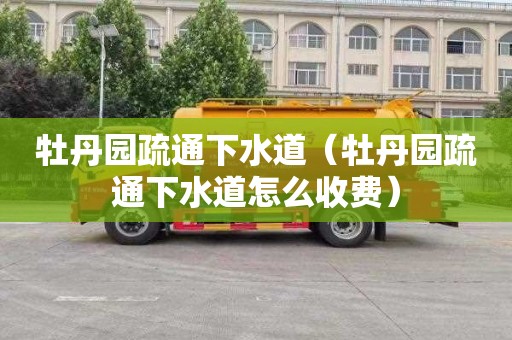 牡丹园疏通下水道（牡丹园疏通下水道怎么收费）