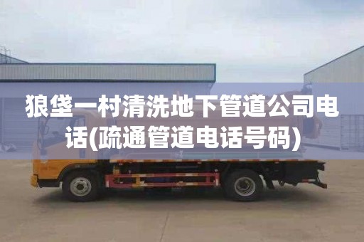 狼垡一村清洗地下管道公司电话(疏通管道电话号码)