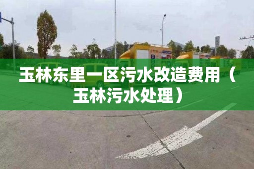 玉林东里一区污水改造费用（玉林污水处理）